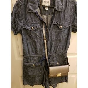 Size S F21 Denim Romper